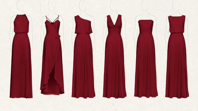 8 Ide Mix and Match Gaun Bridesmaid Warna Burgundy yang Memukau
