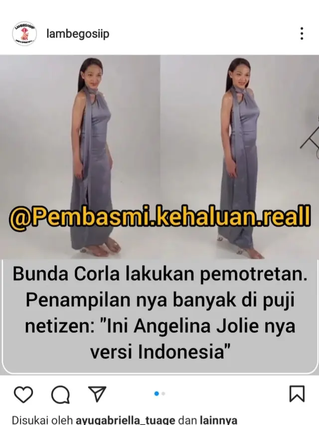 Gaya Bunda Corla saat syuting iklan di Jakarta (Fot: Instagram @lambegosiip@pembasmi.kehaluan.reall)