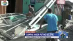 Warga kebanyakan tetap memilih bertahan di rumah masing-masing sambil melakukan perbaikan.