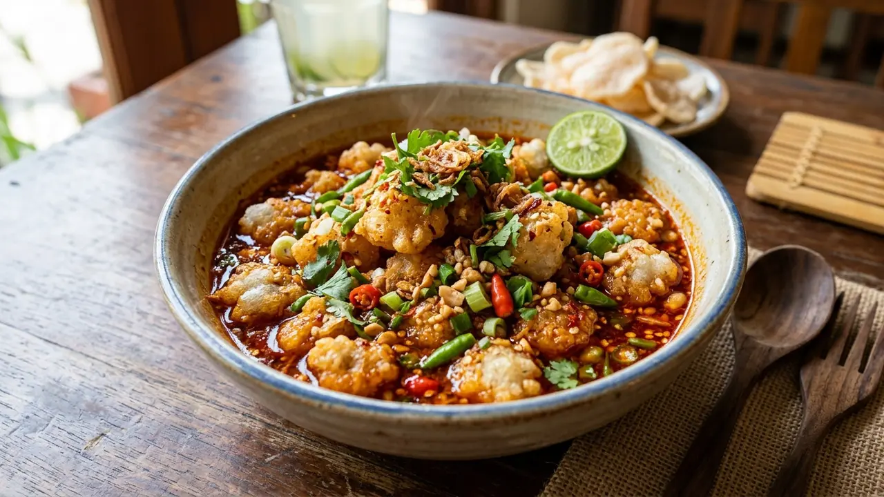 Resep cireng kuah pedas (AI Generated)