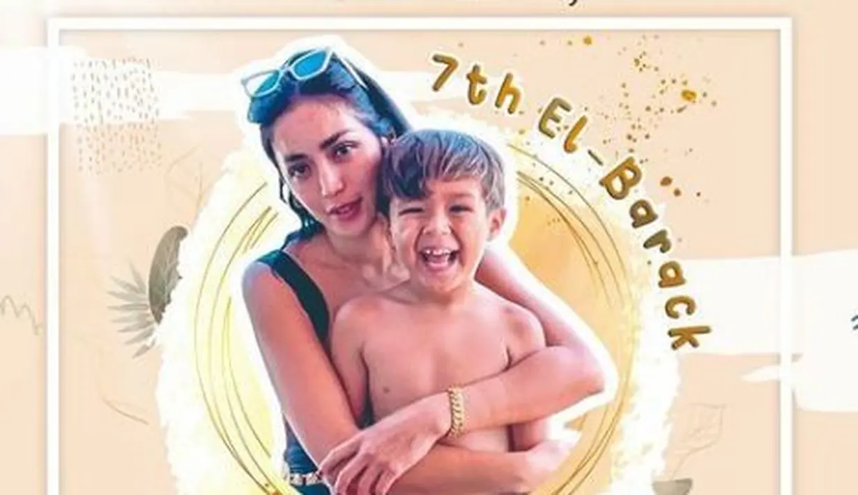 Kini El Barack sudah berusia 7 tahun. Segenap doa baik pun dipanjatkan oleh Jessica Iskandar untuk anaknya. (Instagram/inijedar)