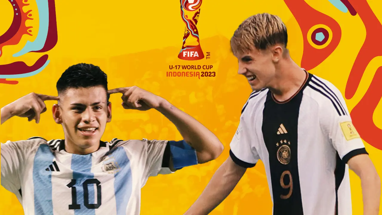 Semifinal Piala Dunia U-17 - Argentina Vs Jerman_Duel Pemain: Claudio Echeverri dan Max Moerstedt