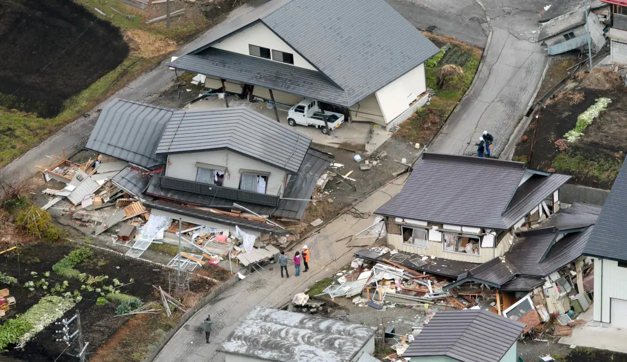 Gempa berkekuatan 6,8 skala Richter mengguncang Jepang, Sabtu (22/11/2014) malam waktu setempat. (REUTERS/Kyodo)