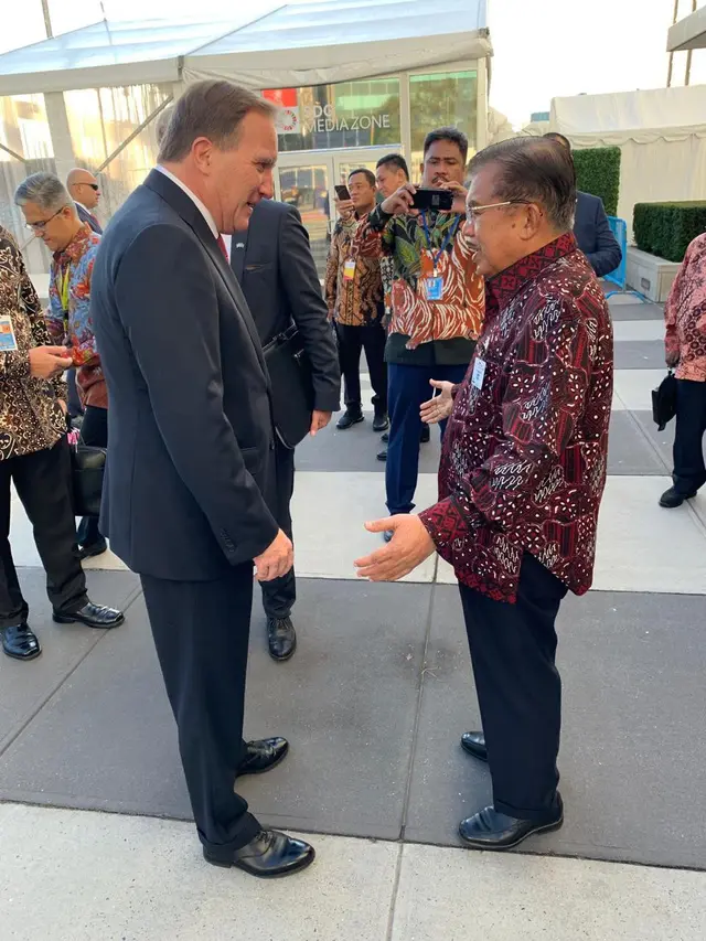 Wapres JK bersama Perdana Menteri Swedia Stefan Lofven. (wapresri.go.id)