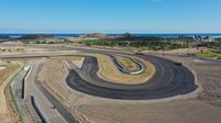 Salah satu sektor di Sirkuit Jalan Raya Mandalika, Lombok yang dipersiapkan menggelar MotoGP Indonesia 2022. (MGPA)