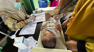 pemeriksaan kesehatan balita di posyandu di Kota Palu