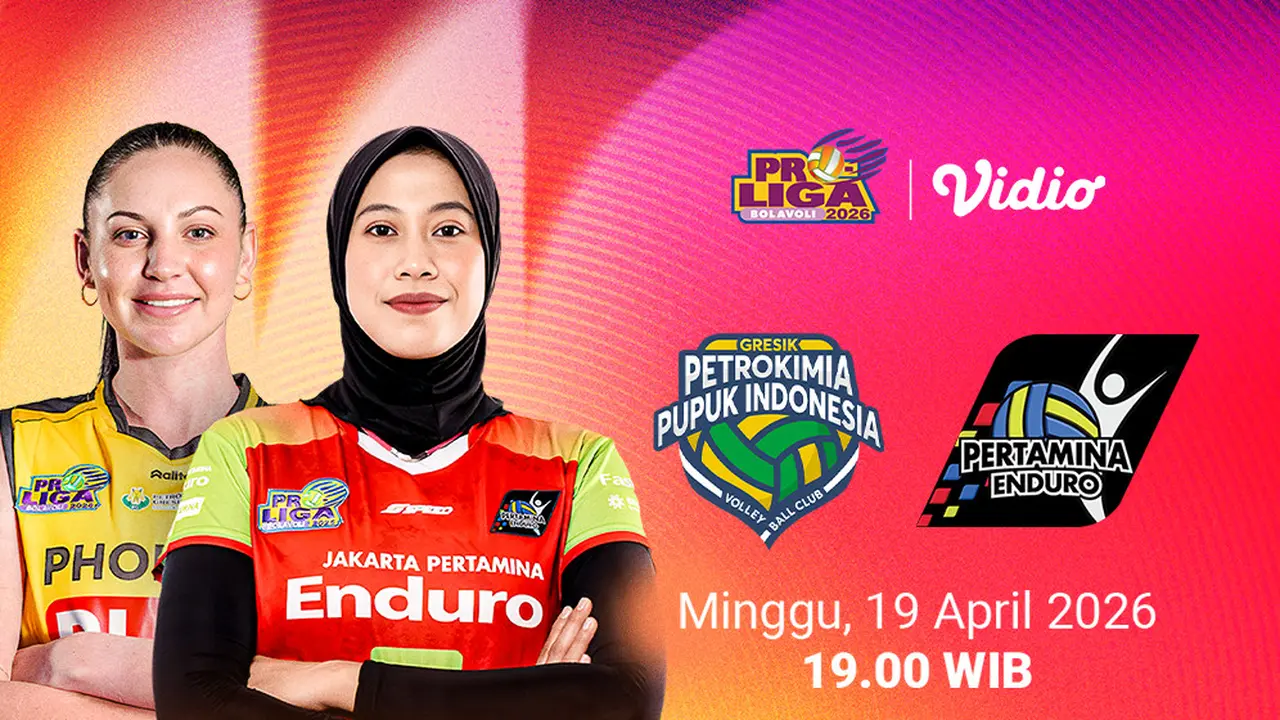 Gresik Phonska vs Jakarta Pertamina pada laga Proliga 2026, eksklusif hanya di Vidio.