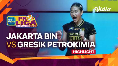 VIDEO: Gresik Petrokimia Pupuk Indonesia Kalahkan Jakarta BIN di Final Four PLN Mobile Proliga 2023