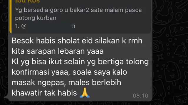6 Chat Ibu Kos Ajak Makan di Rumahnya Ini Idaman Banget