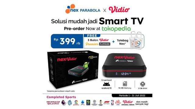 Kolaborasi Vidio dan Nex Parabola Hadirkan NexVidio