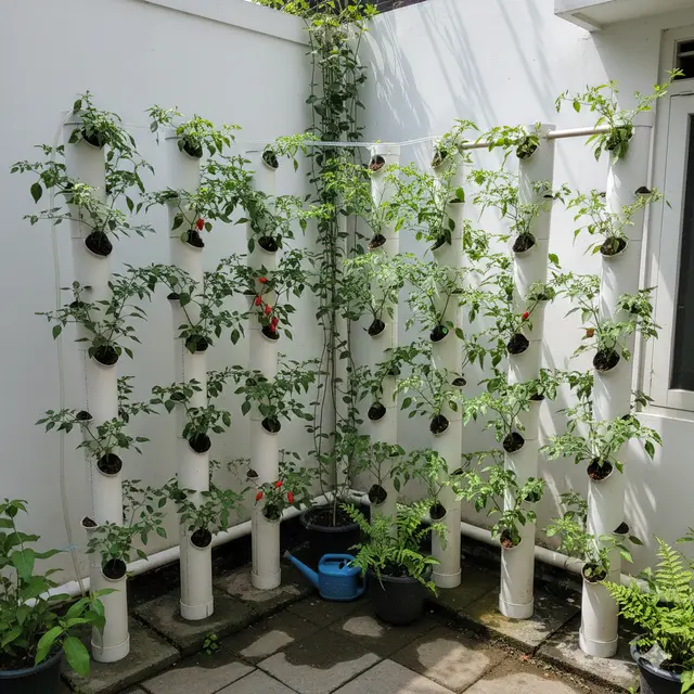 Model Kebun Cabai Rawit Sistem Vertikal