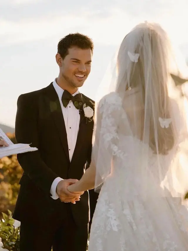 Momen Pernikahan Taylor Lautner dan Taylor Dome, Digelar di Perkebunan Anggur