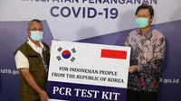 Korea Selatan sumbang 32.200 PCR test kit virus corona kepada Indonesia (sumber: BNPB)