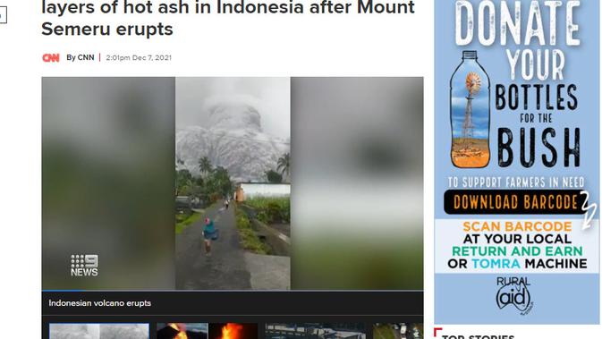 Cek Fakta Liputan6.com menelusuri klaim video cuplikan letusan Gunung Semeru