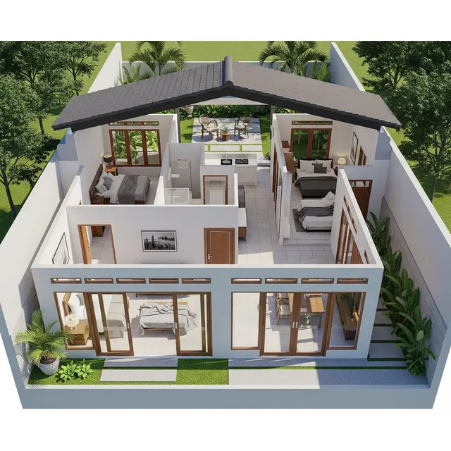 Desain Rumah Sederhana 3 Kamar Ukuran 8x10