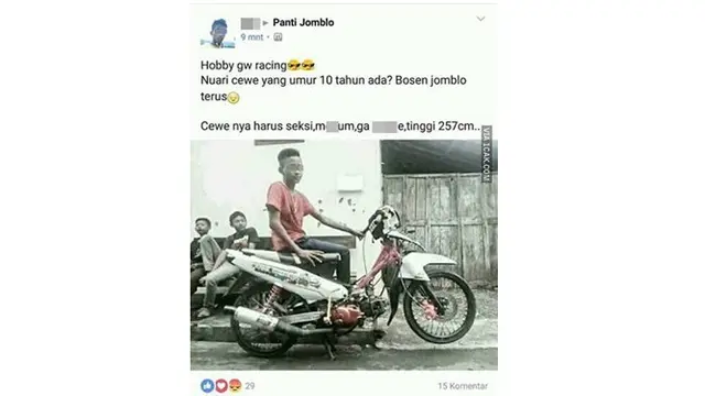 6 Status Facebook Bocah Cari Pacar Ini Bikin Geleng Kepala