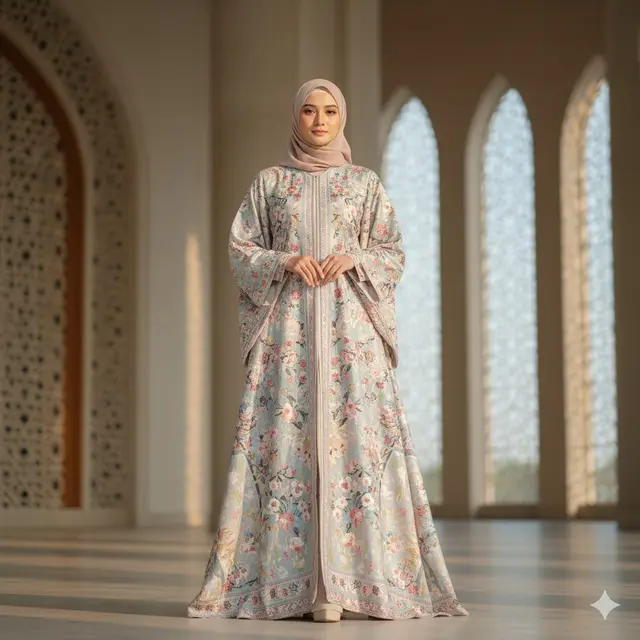 Model Gamis Abaya Bordir yang Elegan