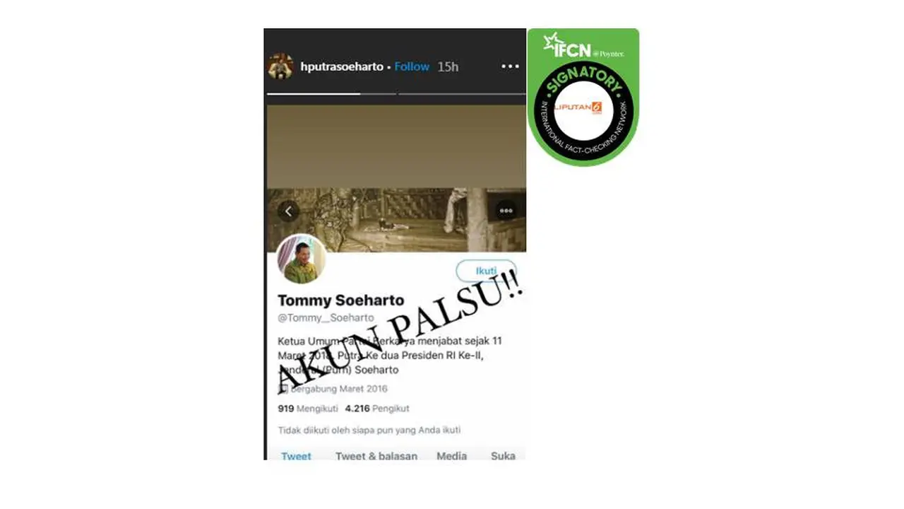 Cek fakta Tommy Soeharto