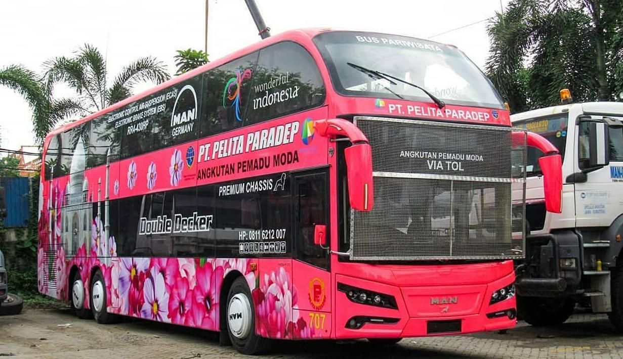 Nusantara Gemilang tipe Conqueror Double Decker milik PO Pelita Paradep. (Source: Instagram/@romadhon0812)