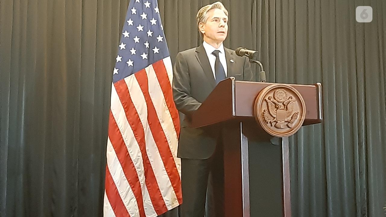 Menlu AS Antony Blinken di Jakarta, Selasa (14/12/2021).