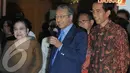 Mantan Perdana Menteri Malaysia Mahathir Mohamad mengaku sudah tahu bahwa Joko Widodo dicalonkan sebagai presiden dari PDI Perjuangan, Senin (14/4) (Liputan6.com/Herman Zakharia).