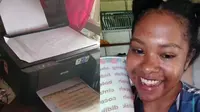 Christin Sirken, Guru dari Pedalaman di Papua yang Kreatif Ngeprint Pakai Tenaga Matahari (Foto: Instagram @christin_sirken)