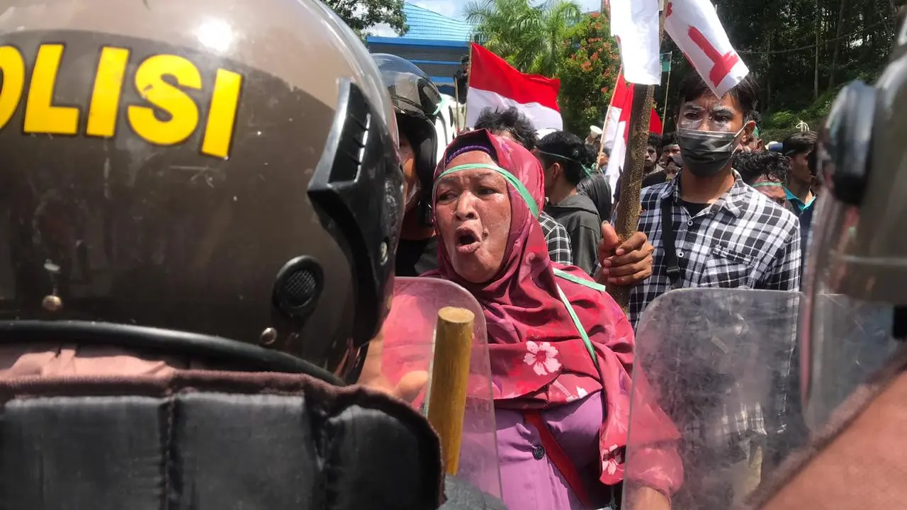 Warga Pulau Wawonii Demo (Ahmad Akbar Fua/Liputan6.com)