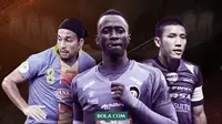 Gustavo Lopez, Makan Konate dan Ahmad Bustomi. (Bola.com/Dody Iryawan)