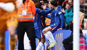 Selebrasi Alejandro Garnacho saat Chelsea melawan Sunderland di ajang Liga Inggris  (AFP)