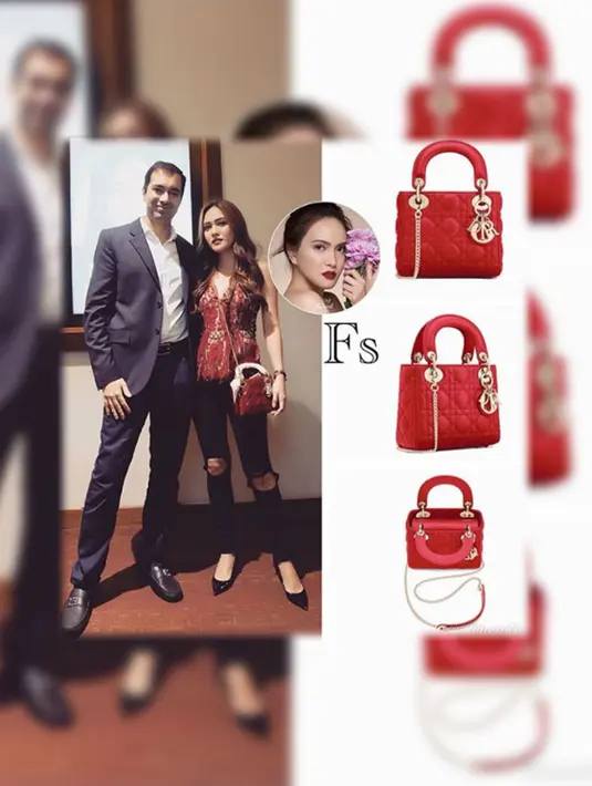 Shandy Aulia tampil cantik dengan tas Christian Dior. Tas berwarna merah ini seharga Rp 43 juta. (Foto: instagram.com/fashionshandyaulia)
