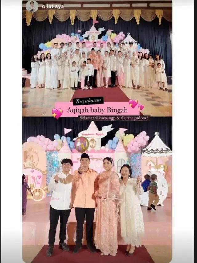 Nuansa Taman Bermain di Akikah Putri Erina Gudono, Digelar Berbarengan Hari Ulang Tahun Kaesang Pangarep.  foto: Insta Story Instagram @erinagudono