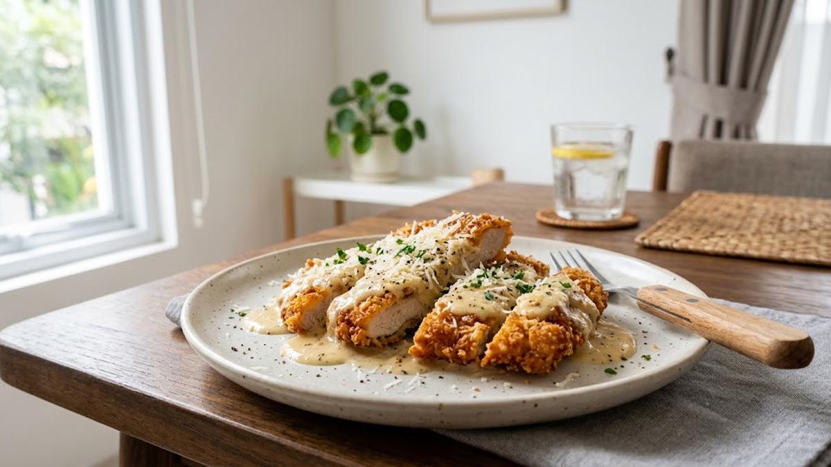 Resep Ayam Crispy Saus Parmesan, Gurih Creamy dan Mudah Dibuat