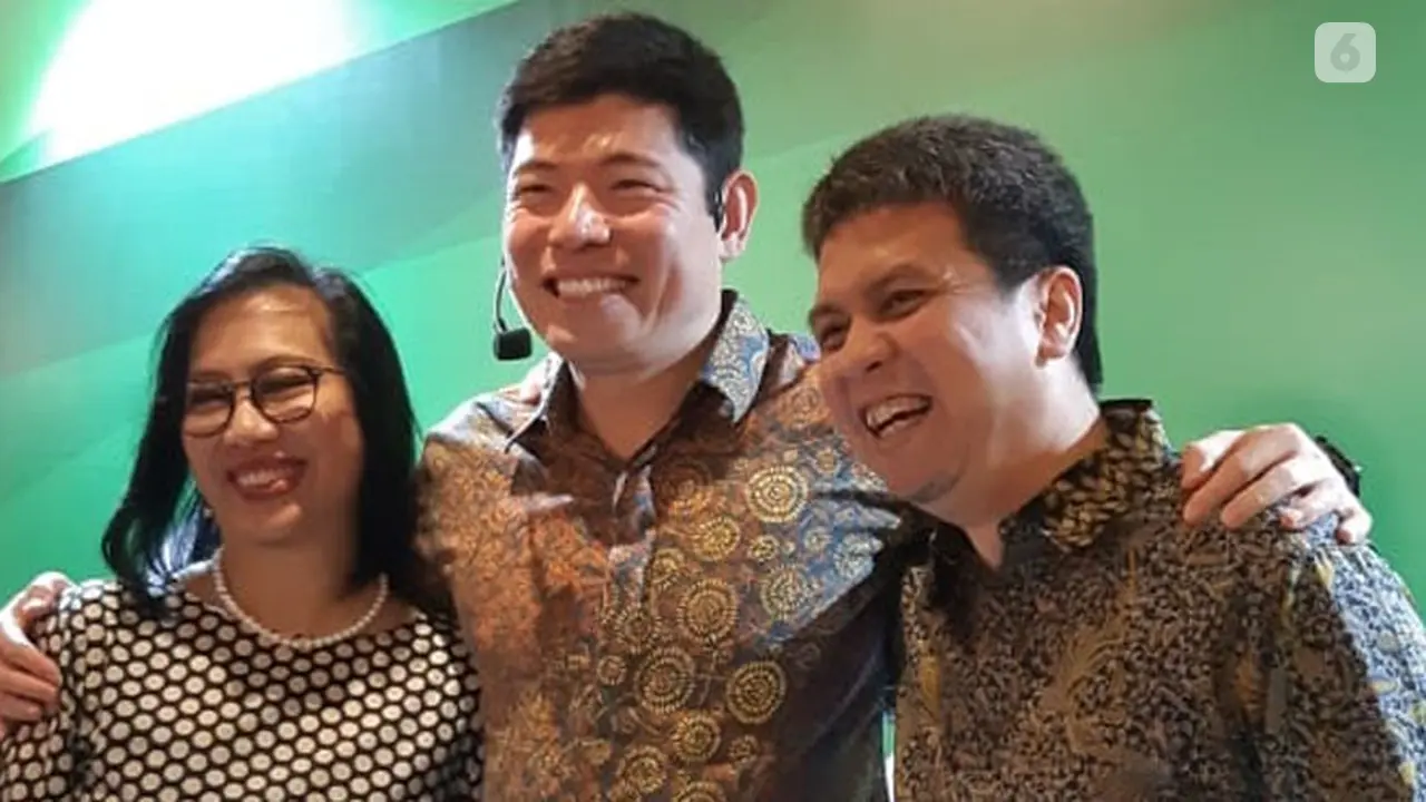 Neneng Goenadi, Managing Director of Grab Indonesia; Anthony Tan, Co-Founder and CEO Grab; dan Ridzki Kramadibrata, President of Grab Indonesia. Liputan6.com/Agustin Setyo W