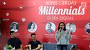 Anggota DPRD DKI Jakarta Yuke Yurike menjadi pembicara dalam diskusi 'Bisnis Cerdas Millennials di Era Digital' di Jakarta, Sabtu (24/2). Diskusi ini digagas oleh Banteng Muda Indonesia (BMI). (Liputan6.com/JohanTallo)