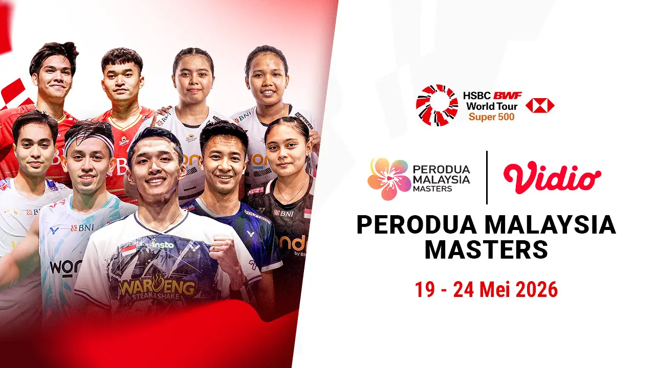 Jadwal BWF Perodua Malaysia Masters 2026 eksklusif tayang di Vidio. (dok. vidio.com)