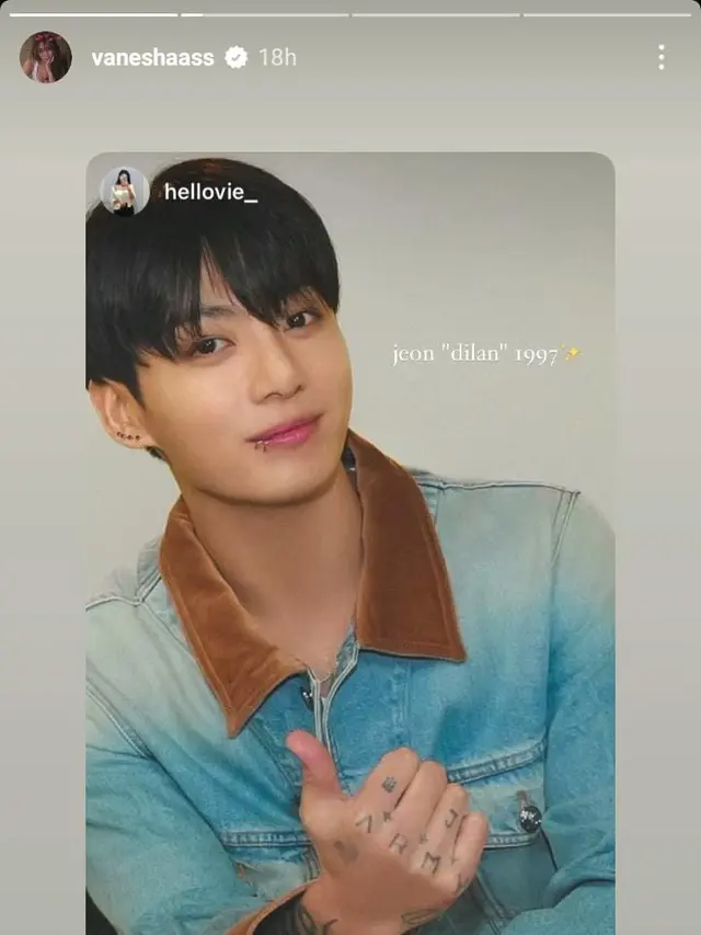 Vanesha Prescilla menanggapi foto Jungkook yang mirip Dilan