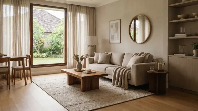 Cara membuat ruangan satu warna terasa elegan yang desainnya timeless dengan memadukan berbagai tekstur