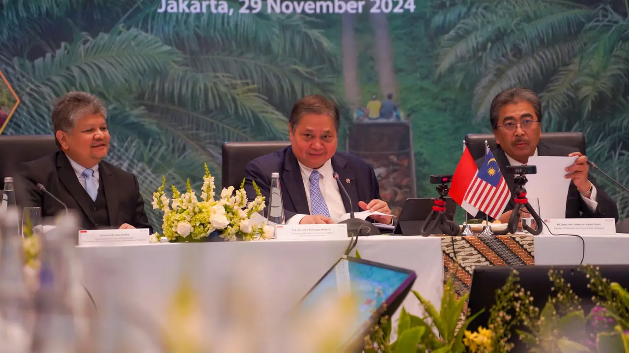 Menteri Koordinator Bidang Perekonomian Airlangga Hartarto dalam  12th Ministerial Meeting Council of Palm Oil Producing Countries (CPOPC) di Jakarta, Indonesia. (Dok Kemenko Perekonomian)
