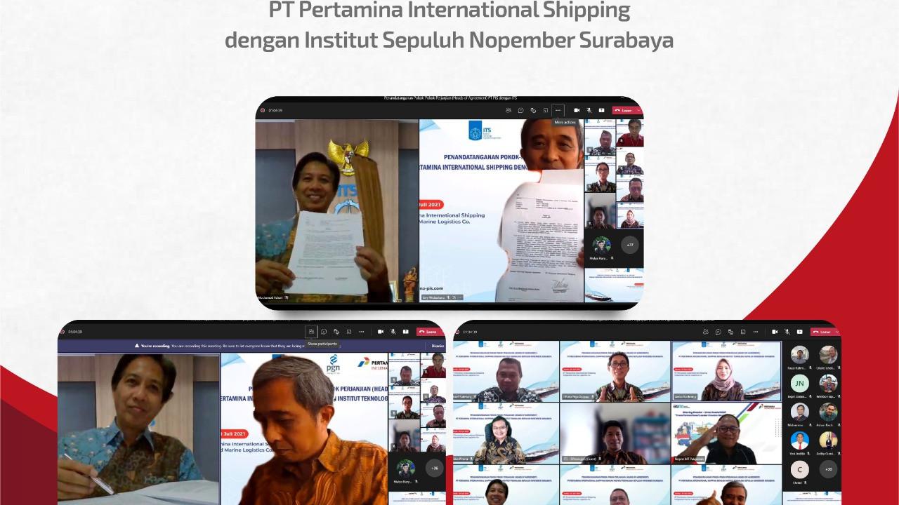 Penandatanganan Head of Agreement (HoA) Penggunaan LNG sebagai Alternative Fuel PT Pertamina International Shipping dan ITS. Dok PIS