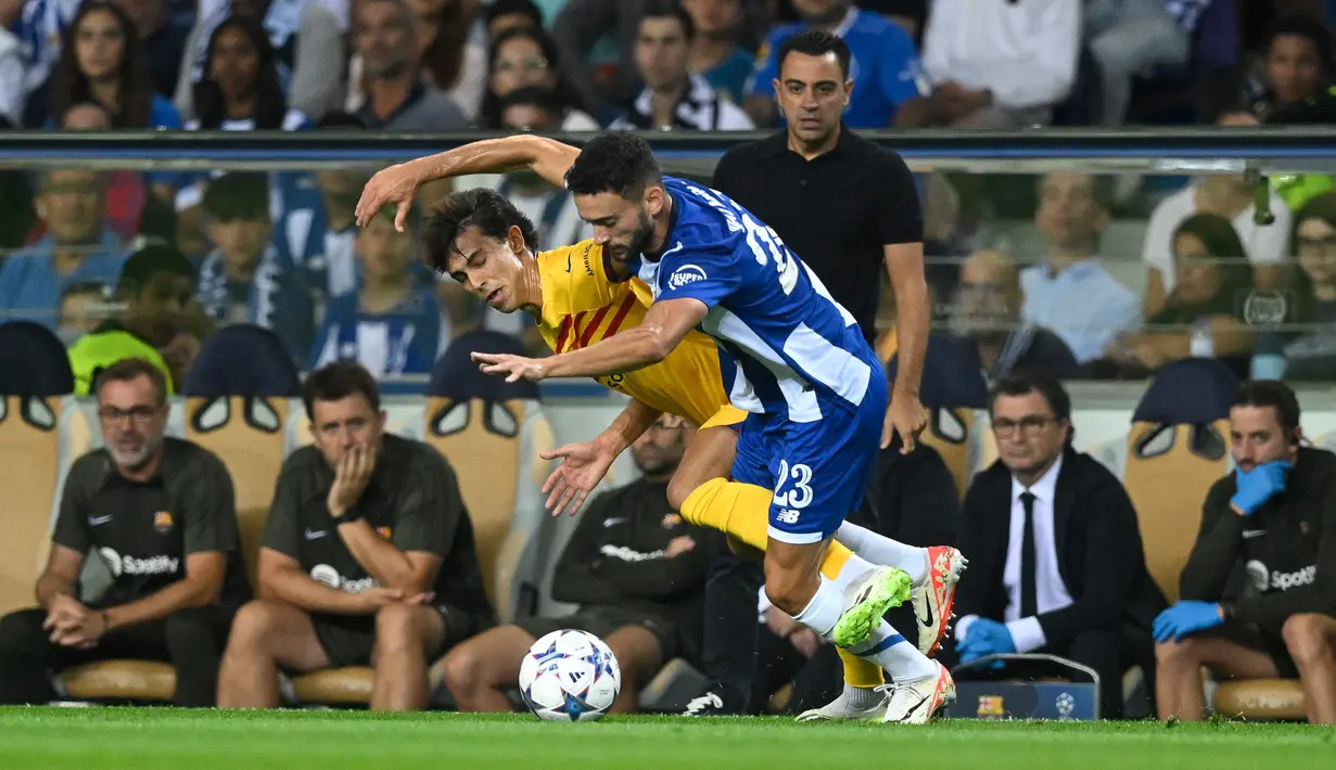 Ferran Torres jadi pahlawan kemenangan Blaugrana dalam pertandingan yang diwarnai kartu merah untuk Gavi pada akhir pertandingan. (Patricia DE MELO MOREIRA / AFP)