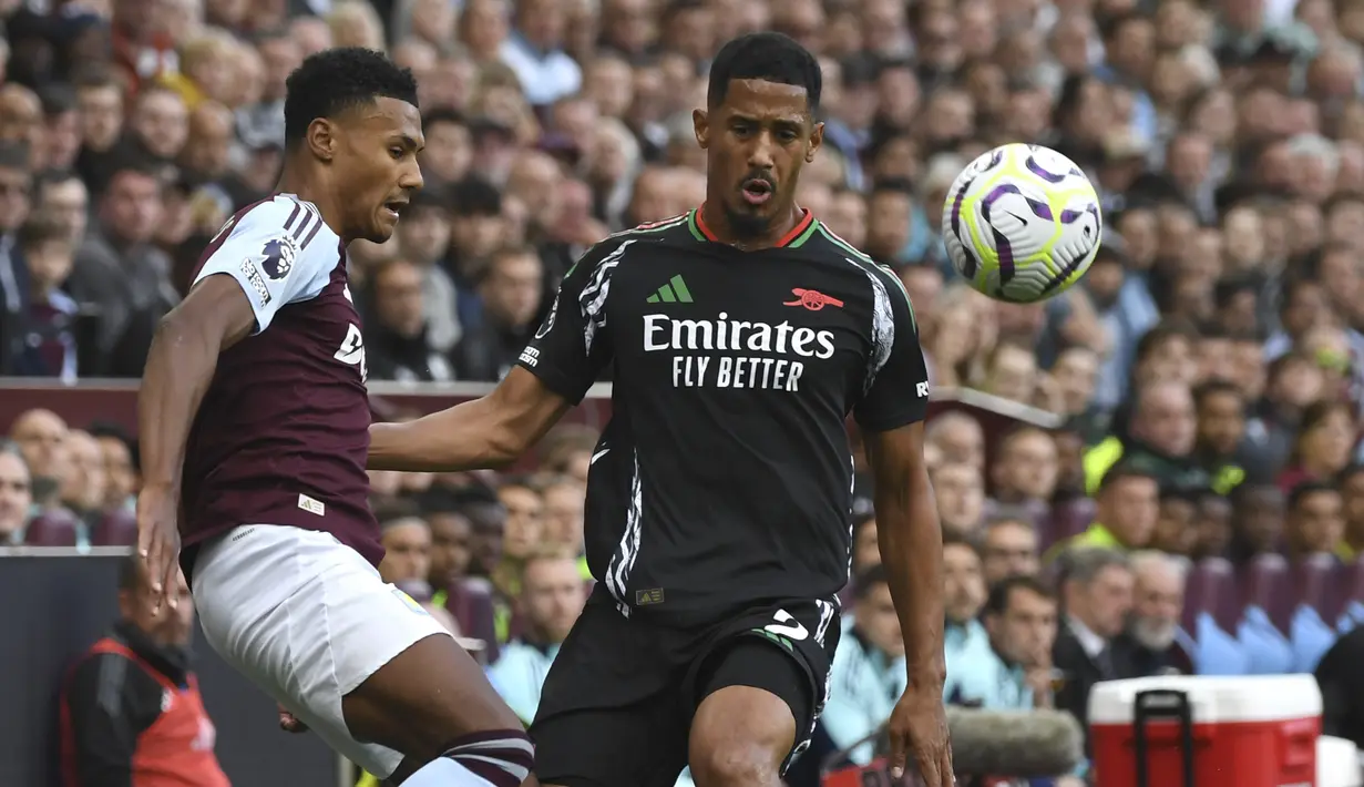 Bertandang ke markas Aston Villa, The Gunners menang dengan skor 2-0. (AP Photo/Rui Vieira)