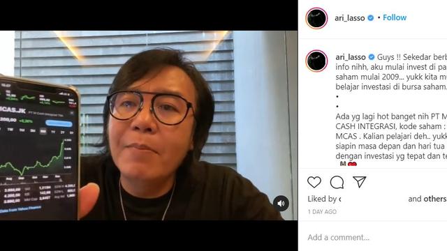 Unggahan Ari Lasso. (Instagram/ ari_lasso)
