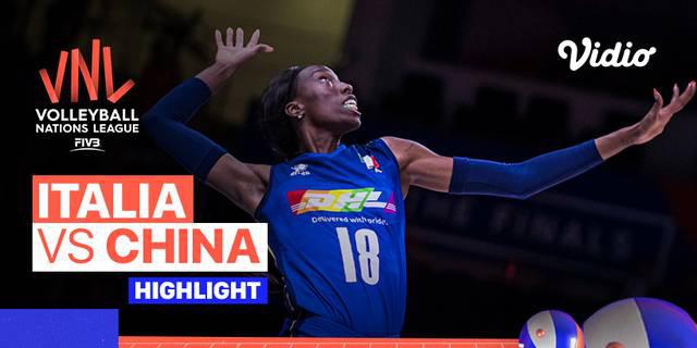 VIDEO: Seru! Italia Bungkam China di Perempat Final Volleyball Nations League 2022 Putri