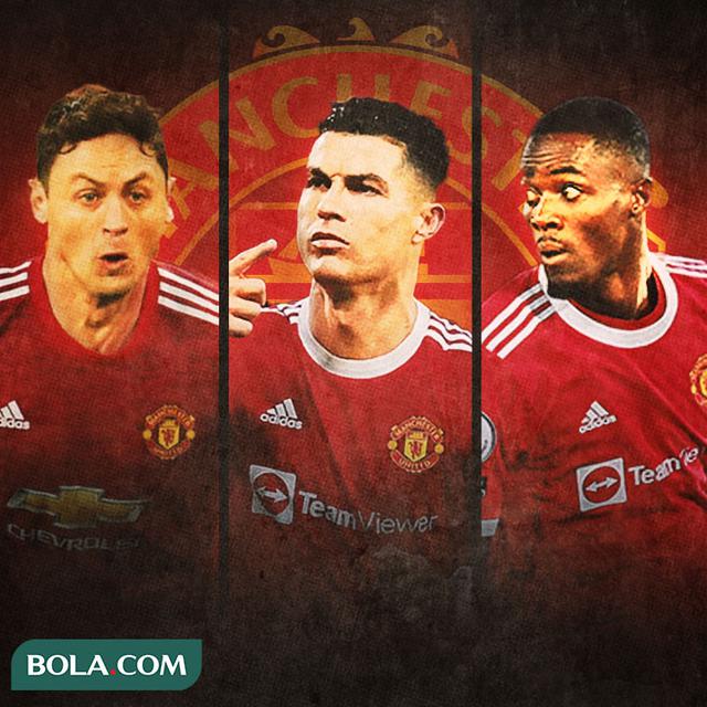 Manchester United - Nemanja Matic, Cristiano Ronaldo, Eric Bailly