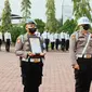 Upacara Pemecatan Tidak Dengan Hortmat anggota polisi di Polres Rokan Hilir. (Liputan6.com/Istimewa)