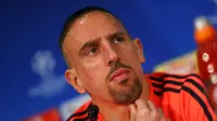 Franck Ribery during news conference prior to UEFA Champions League match against Juventus. REUTERS/Michael Dalder