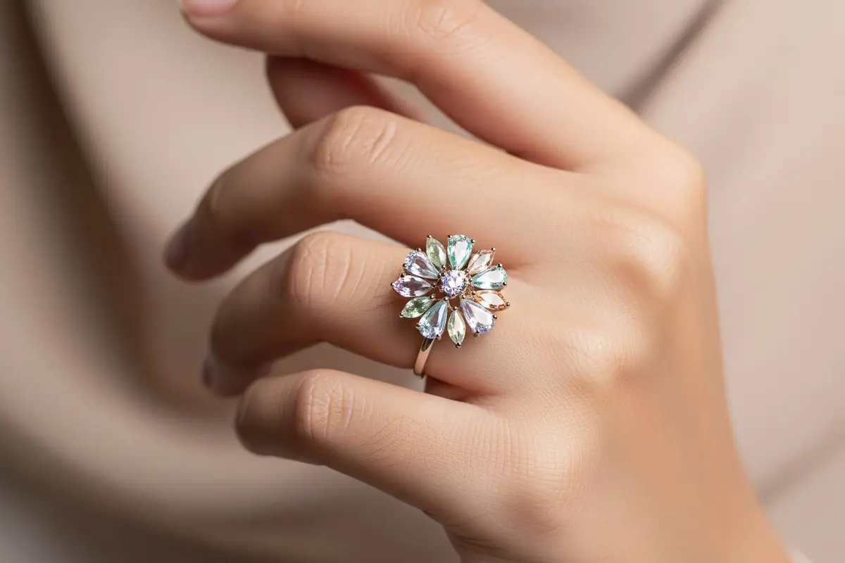 Model Cincin Batu Wanita Elegan. Foto: Gemini