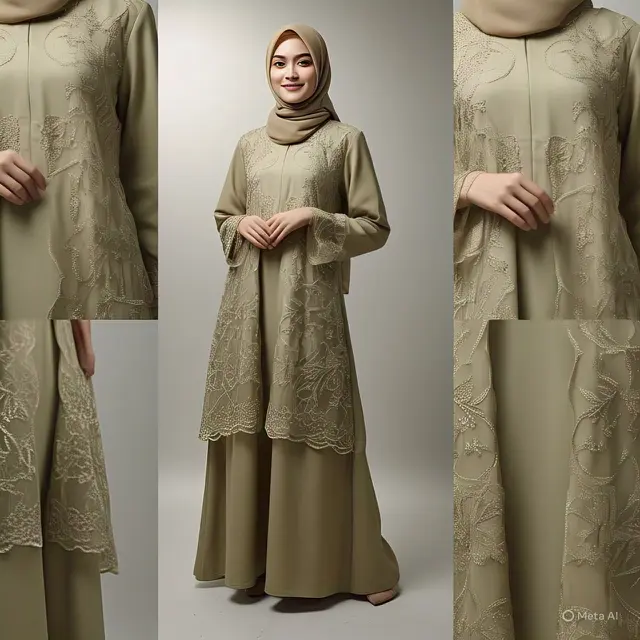 7 Model Baju Keki Gamis yang Elegan dan Anggun, Gaya Trendi Masa Kini