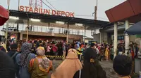 Situasi di Stasiun Depok, Senin 13 April 2020 pagi hari. (Foto: akun twitter @yuniatika)