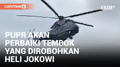 VIDEO: Helikopter Tim Jokowi Robohkan Tembok Stadion di Bengkulu, Begini Tanggapan Istana
